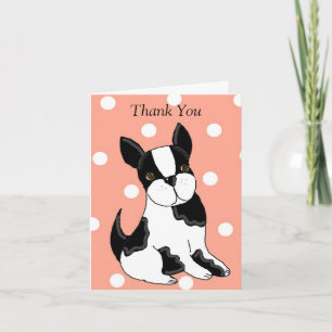 Carte De Remerciements Remerciement Boston Terrier