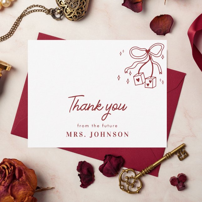 Carte De Remerciements Remerciement Chanceux en Amour Vegas Casino Enterr (Créateur téléchargé)