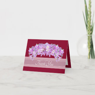 Carte De Remerciements Remerciement Chic Floral Botanique Crocus Rose Vio