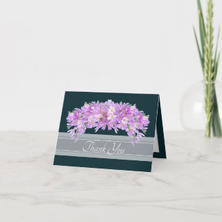 Carte De Remerciements Remerciement Chic Floral Botanique Crocus Rose Vio