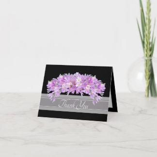 Carte De Remerciements Remerciement Chic Floral Botanique Crocus Rose Vio