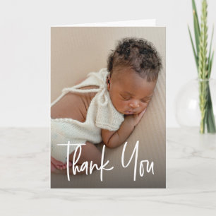 Carte De Remerciements Remerciement de Baby Shower avec Photo Personnalis