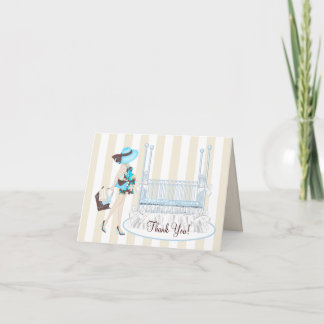 Carte De Remerciements Remerciement de Baby Shower Élégant Bleu Sarcelle