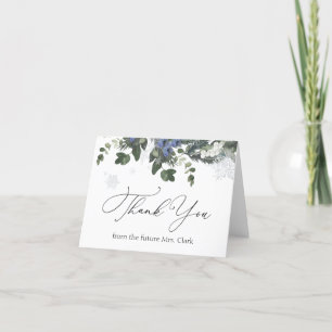 Carte De Remerciements Remerciement de Baby Shower Hivernal Persistant Bl