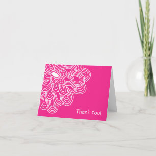 Carte De Remerciements Remerciement de Baby Shower Mariée Fleur Rose Chau