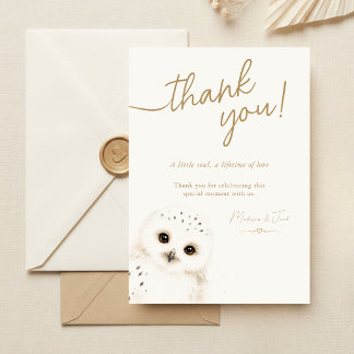 Carte De Remerciements Remerciement de Baby Shower Owly Moly