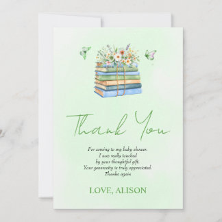 Carte De Remerciements Remerciement de baby shower Watercolor Nouveau Cha