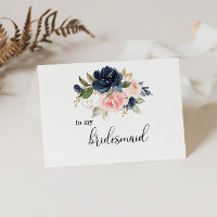 Remerciement de demoiselle d'honneur florale d'aut