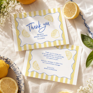 Carte De Remerciements Remerciement de douche de mariée au citron méditer