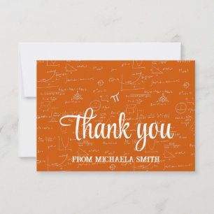 Carte De Remerciements Remerciement de fin d'études de mathématiques en s