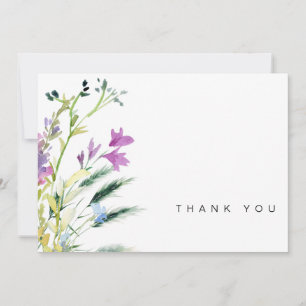 Carte De Remerciements Remerciement de funérailles de fleurs sauvages col