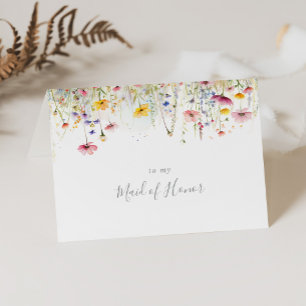 Carte De Remerciements Remerciement de la fête de mariage de Meadow Color