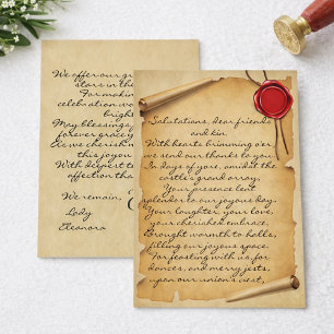 Carte De Remerciements Remerciement de mariage avec sceau de cire sur par