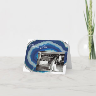 Carte De Remerciements Remerciement de mariage Blue Agate