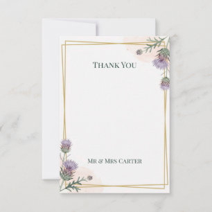 Carte De Remerciements Remerciement de mariage classique avec une bordure