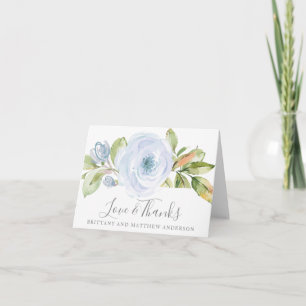 Carte De Remerciements Remerciement de mariage élégant floral printemps b
