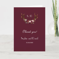 Remerciement de mariage Floral de Bourgogne Marsal