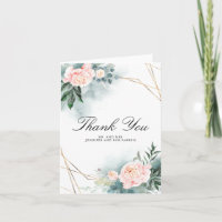 Remerciement de mariage floral de pivoine rose blu