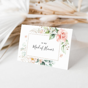 Carte De Remerciements Remerciement de mariage géométrique à feuilles d'o