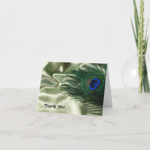 Carte De Remerciements Remerciement de mariage immobile paon pomme verte