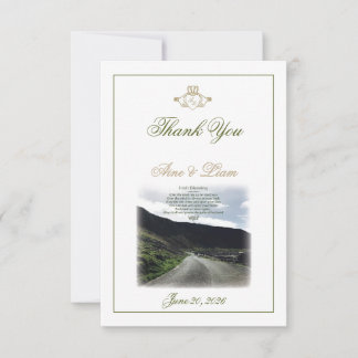 Carte De Remerciements Remerciement de mariage irlandais Claddagh