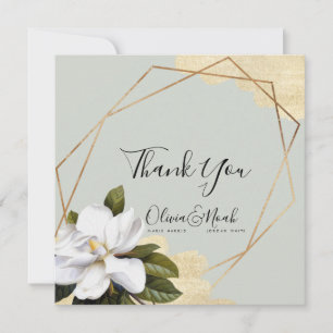 Carte De Remerciements Remerciement de mariage Magnolia Sage