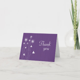 Carte De Remerciements Remerciement de mariage papillon floral violet pru