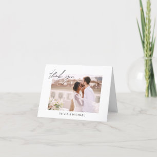 Carte De Remerciements Remerciement de mariage Photo Minimaliste