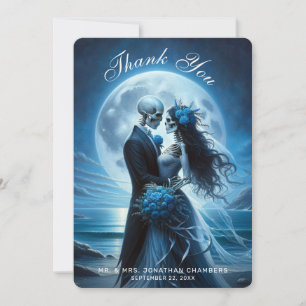 Carte De Remerciements Remerciement de mariage pour couple de squelettes