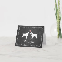 Remerciement de mariage pour Pointer à poil dur al