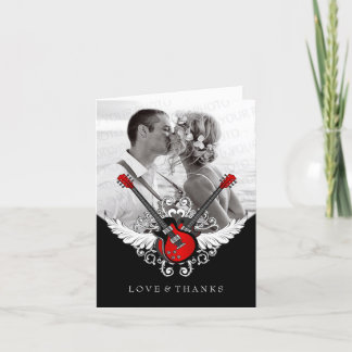 Carte De Remerciements Remerciement de mariage Rock and Roll