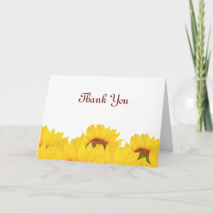 Carte De Remerciements Remerciement de mariage Tournesol
