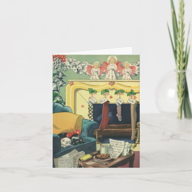 Carte De Remerciements Remerciement de Noël Vintage (Devant)