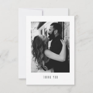Carte De Remerciements Remerciement de photo de mariage à typographie min