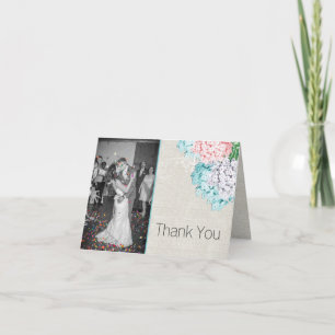 Carte De Remerciements Remerciement de photo de mariage aux hortensias pa