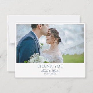 Carte De Remerciements Remerciement de photo de mariage en calligraphie é