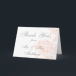 Carte De Remerciements Remerciement de photo de mariage vintage floral gr<br><div class="desc">Carte de remerciement de mariage aux pivoines vintage grises et corail avec photo de mariage et nom de M. et Mme personnalisé sur le devant et photo de mariage et message de remerciement à l'intérieur</div>