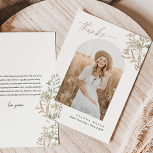 Carte De Remerciements Remerciement de photo de remise de diplômes de bot