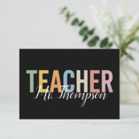 Remerciement de professeur personnalisé pour la re