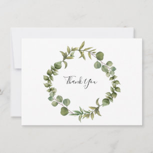 Carte De Remerciements Remerciement de verdure d'eucalyptus de bois