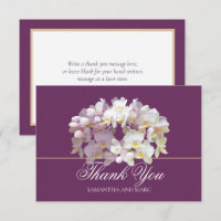 Remerciement Élégant Chic Mariage Fête Orchidée Bl
