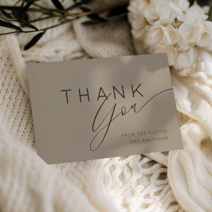 Carte De Remerciements Remerciement élégant et doux pour une Baby Shower