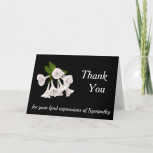 Carte De Remerciements Remerciement Élégant pour Votre Sympathie