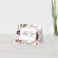 Remerciement floral aquarelle Boho Fantasy