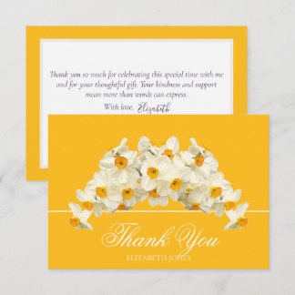 Carte De Remerciements Remerciement floral de jonquilles délicates de pri