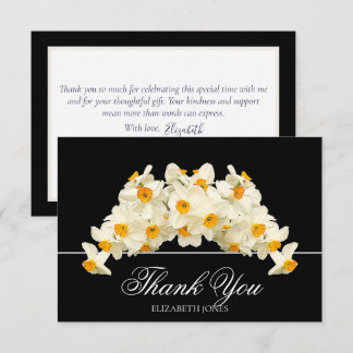Carte De Remerciements Remerciement floral de jonquilles délicates de pri