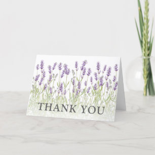 Carte De Remerciements Remerciement floral lavande élégant