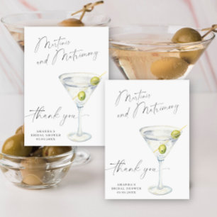 Carte De Remerciements Remerciement Martini pour une baby shower