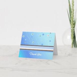 Carte De Remerciements Remerciement Moderne Bleu