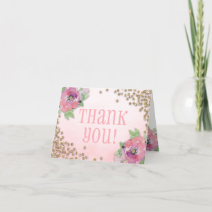 Carte De Remerciements Remerciement pailleté pour un brunch et un mariage